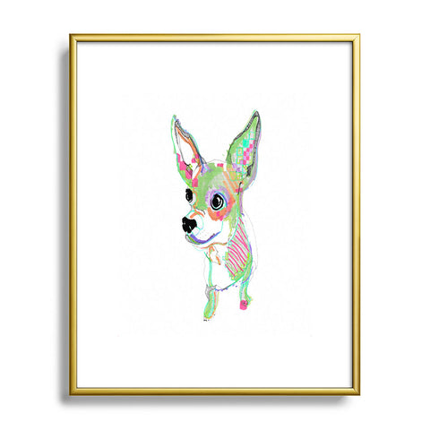 Casey Rogers Chihuahua Multi Metal Framed Art Print