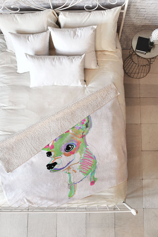 Casey Rogers Chihuahua Multi Fleece Throw Blanket