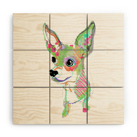 Casey Rogers Chihuahua Multi Wood Wall Mural