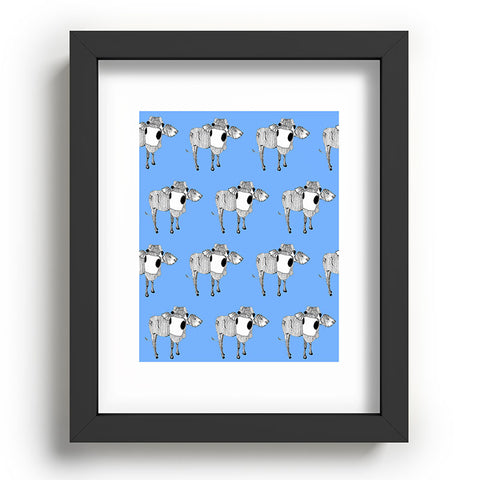 Casey Rogers Cow Repeat Recessed Framing Rectangle