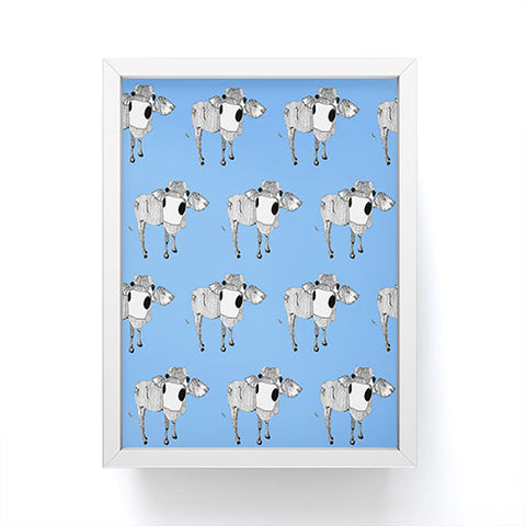 Casey Rogers Cow Repeat Framed Mini Art Print