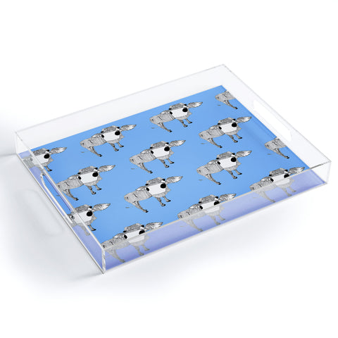 Casey Rogers Cow Repeat Acrylic Tray