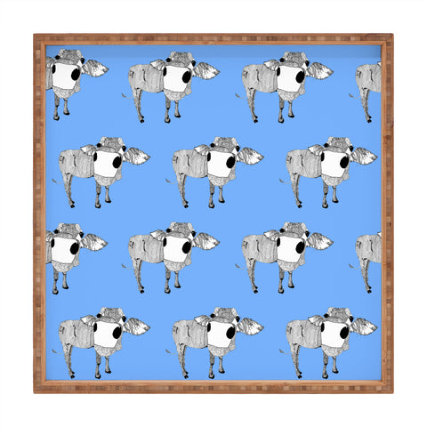 Casey Rogers Cow Repeat Square Tray