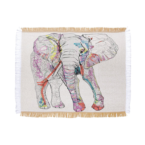 Casey Rogers Elephant 1 Throw Blanket