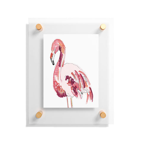 Casey Rogers Flamingo 1 Floating Acrylic Print