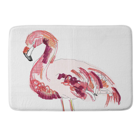 Casey Rogers Flamingo 1 Memory Foam Bath Mat