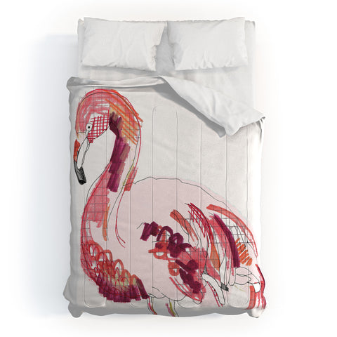 Casey Rogers Flamingo 1 Comforter