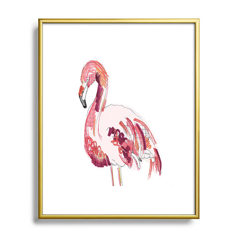 Casey Rogers Flamingo 1 Metal Framed Art Print
