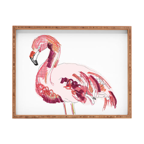 Casey Rogers Flamingo 1 Rectangular Tray