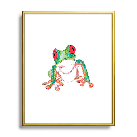 Casey Rogers Froglet Metal Framed Art Print