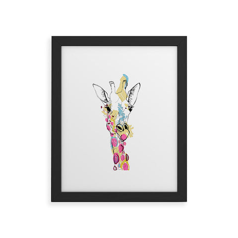 Casey Rogers Giraffe Color Framed Art Print