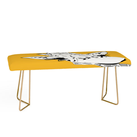 Casey Rogers Giraffe Yellow Bench