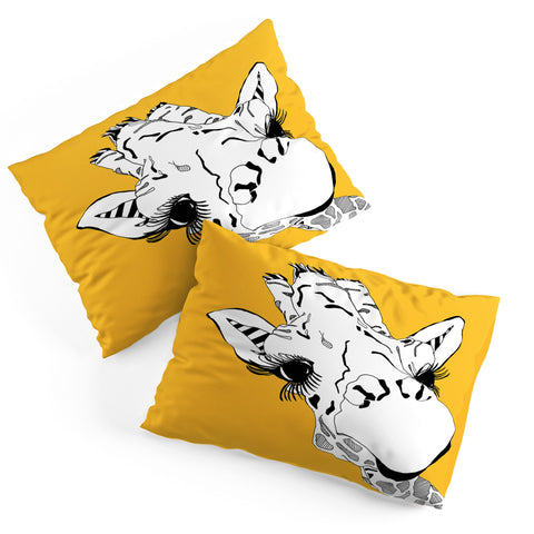 Casey Rogers Giraffe Yellow Pillow Shams