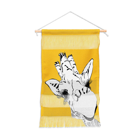Casey Rogers Giraffe Yellow Wall Hanging Portrait