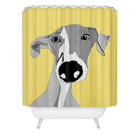 Casey Rogers Greg The Whippet Shower Curtain