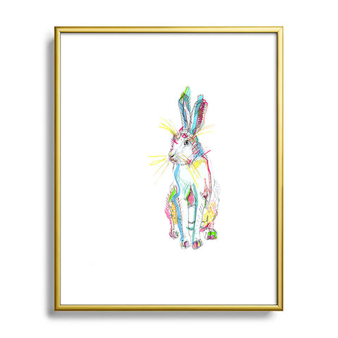 Casey Rogers Hare Multi Metal Framed Art Print