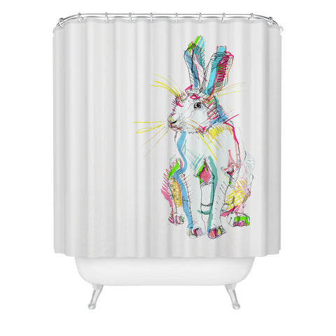 Casey Rogers Hare Multi Shower Curtain