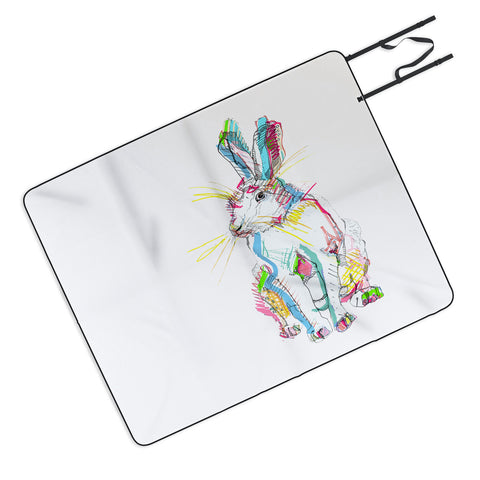 Casey Rogers Hare Multi Picnic Blanket