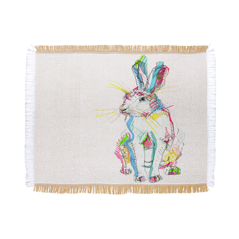 Casey Rogers Hare Multi Throw Blanket