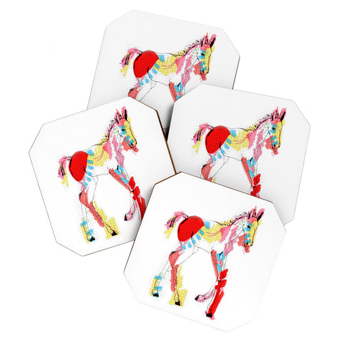 Casey Rogers Horse Color Coaster Set