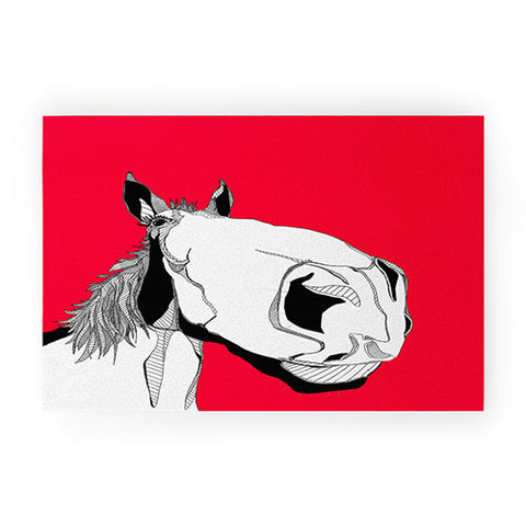 Casey Rogers Horseface Welcome Mat