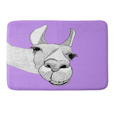 Casey Rogers Llama Memory Foam Bath Mat