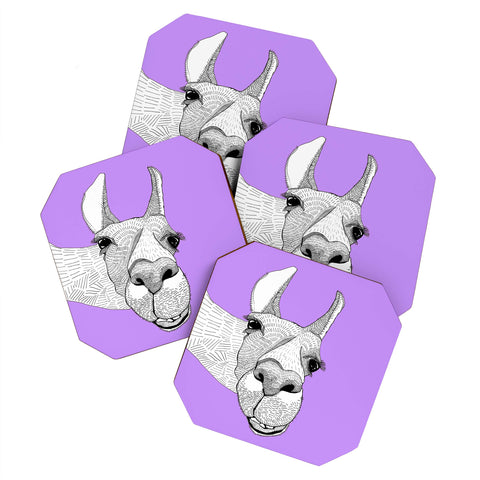 Casey Rogers Llama Coaster Set