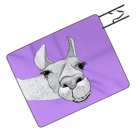 Casey Rogers Llama Picnic Blanket