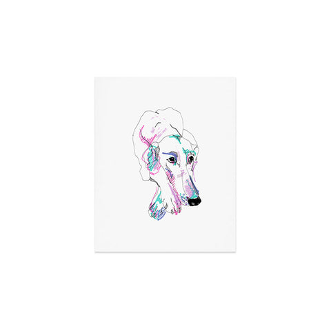 Casey Rogers Lurcher Art Print
