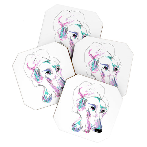 Casey Rogers Lurcher Coaster Set