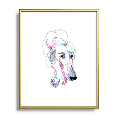 Casey Rogers Lurcher Metal Framed Art Print