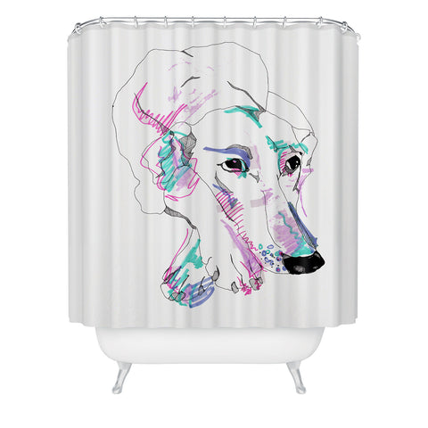 Casey Rogers Lurcher Shower Curtain