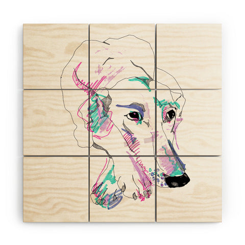 Casey Rogers Lurcher Wood Wall Mural