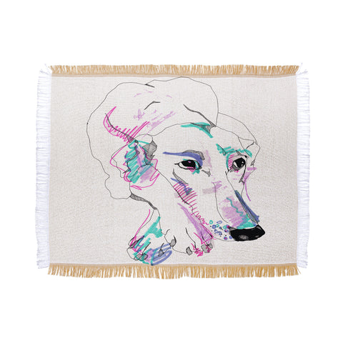Casey Rogers Lurcher Throw Blanket
