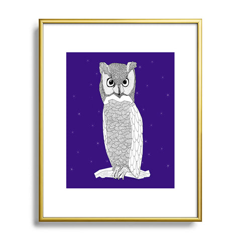 Casey Rogers Owl Metal Framed Art Print