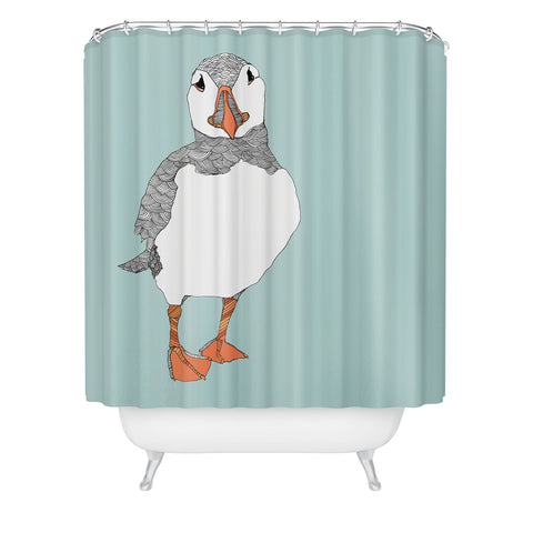 Casey Rogers Puffin 2 Shower Curtain