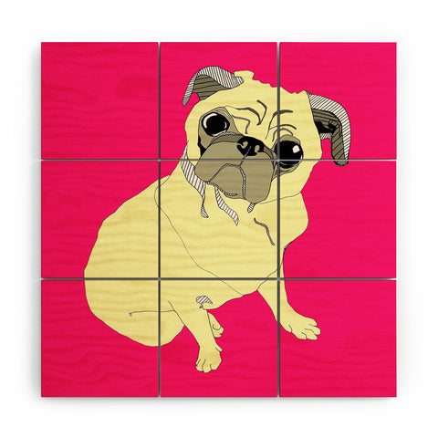 Casey Rogers Pugbug Wood Wall Mural