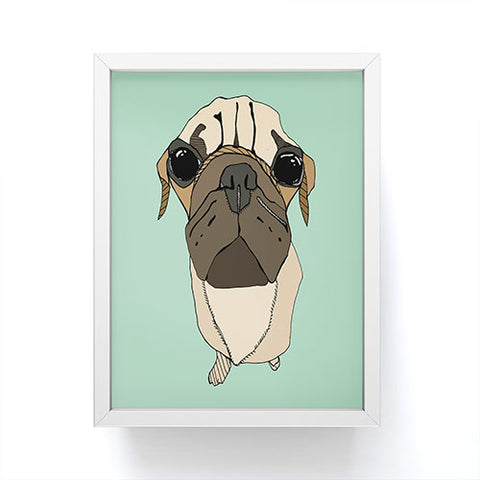 Casey Rogers Puglet Framed Mini Art Print