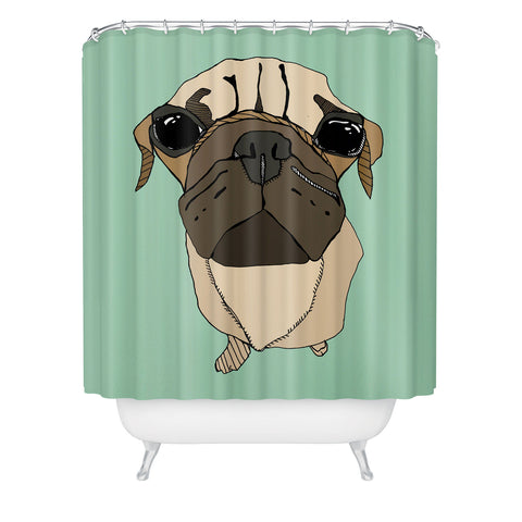 Casey Rogers Puglet Shower Curtain