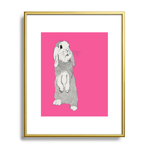 Casey Rogers Rabbit Metal Framed Art Print