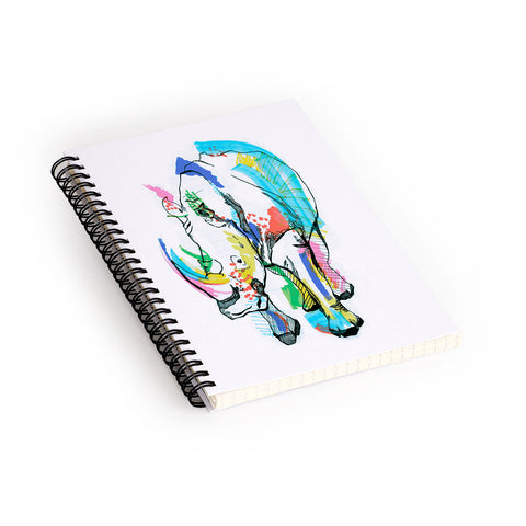 Casey Rogers Rhino Color Spiral Notebook
