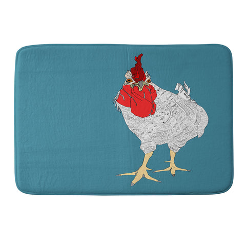 Casey Rogers Rooster Memory Foam Bath Mat