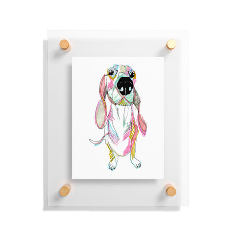 Casey Rogers Sausage Dog Floating Acrylic Print