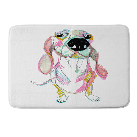 Casey Rogers Sausage Dog Memory Foam Bath Mat