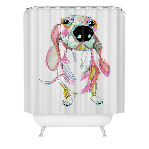 Casey Rogers Sausage Dog Shower Curtain