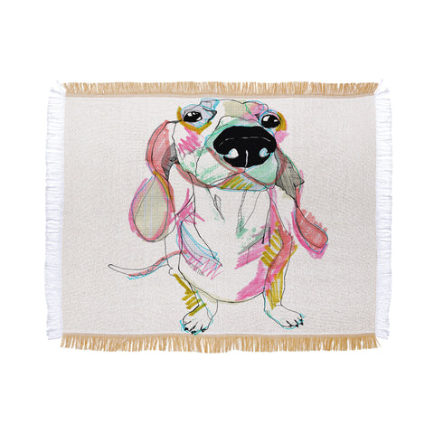 Casey Rogers Sausage Dog Throw Blanket