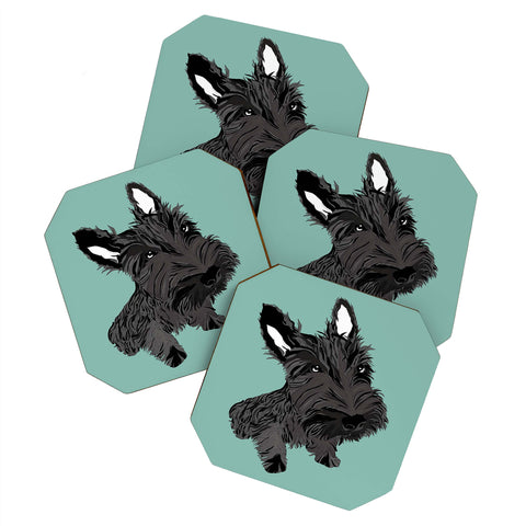 Casey Rogers Scottie Coaster Set