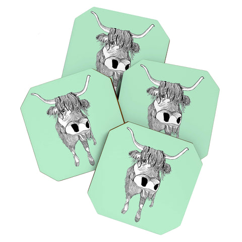 Casey Rogers Shaggy Head Coaster Set