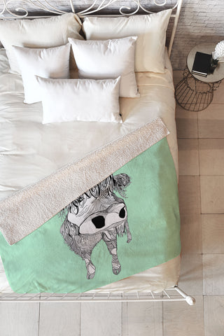 Casey Rogers Shaggy Head Fleece Throw Blanket
