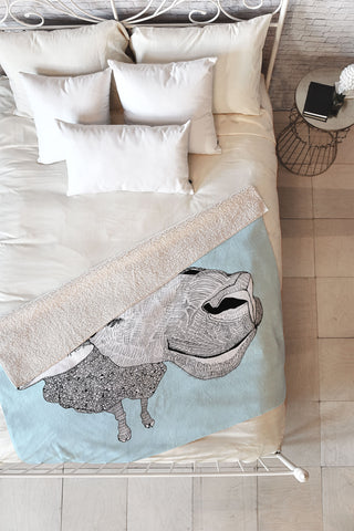 Casey Rogers Sheep Fleece Throw Blanket